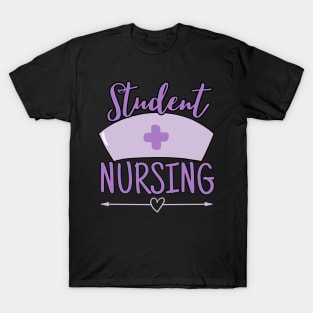 Pastel Nurse Students Nursing Purple T-Shirt